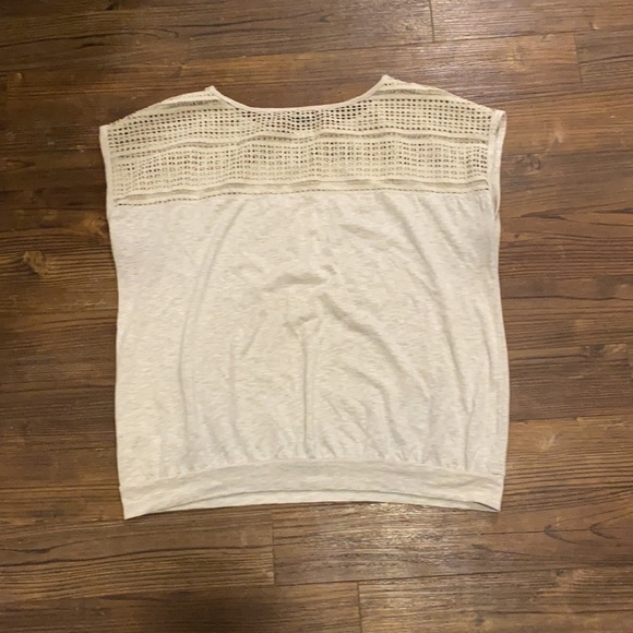 Lane Bryant Cream Short Sleeve Top - Picture 7 of 7